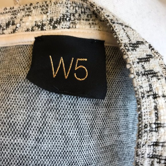 W5 Sweater Tank High Neck Fringe Gray Aztec Small - Picture 5 of 6